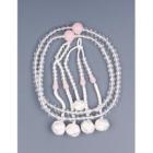 プラスチック念珠　8寸　水晶・紅水晶　組房