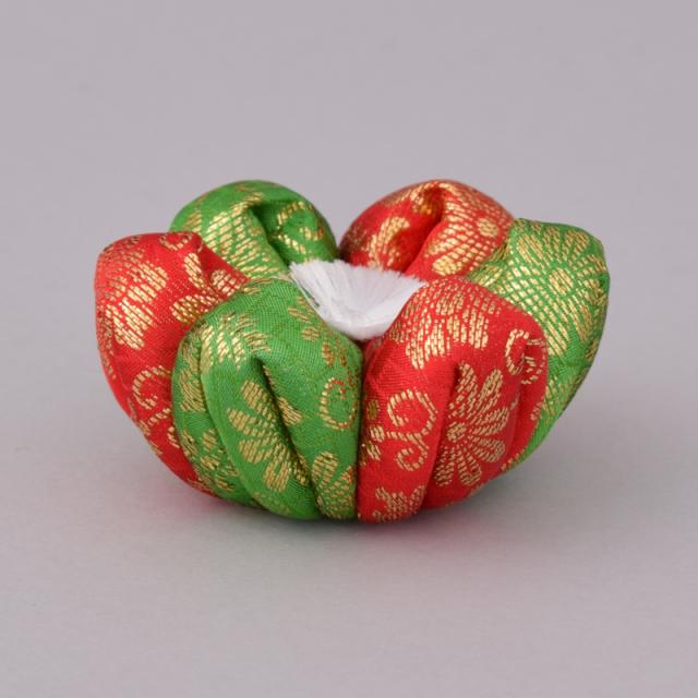 花布団　総金花　赤緑
