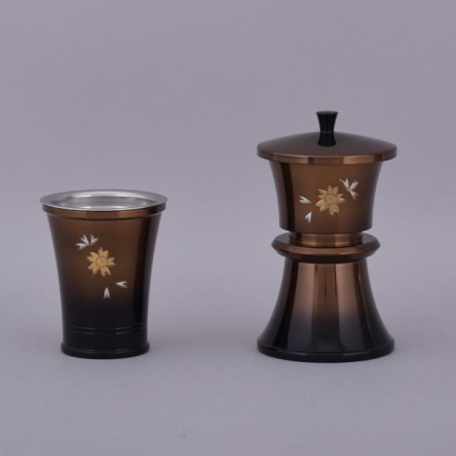 家具調仏壇用　仏器水入　琥珀ぼかし　桜