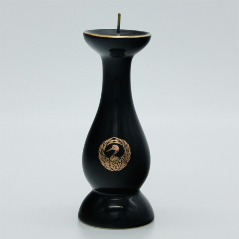 セト灯立4.5寸(鶴丸紋入)[7-47-09]