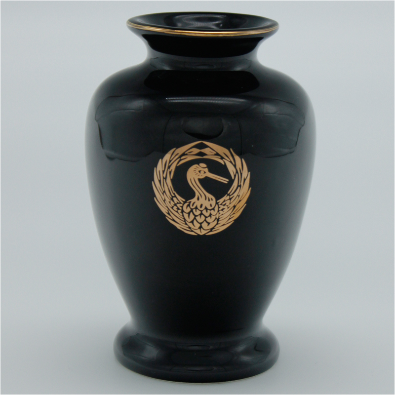 セト夏目花立4.5寸(鶴丸紋入)[7-46-09]