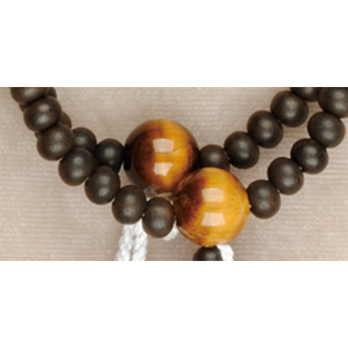 素引黒檀虎目石仕立(すびきこくたんとらめいししたて) 正絹房[7-63-15]