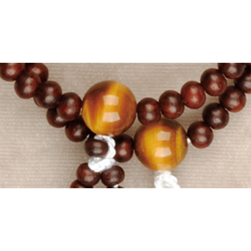 素引紫檀虎目石仕立(すびきしたんとらめいししたて) 正絹房[7-63-20]