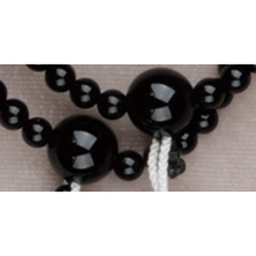 ブラックオニキス 正絹房[7-64-30]