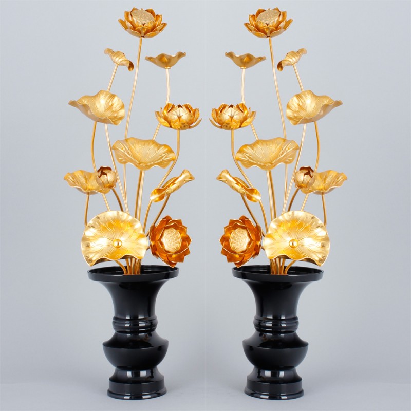 アルミ常花9寸11本立(一対)[7-49-01]