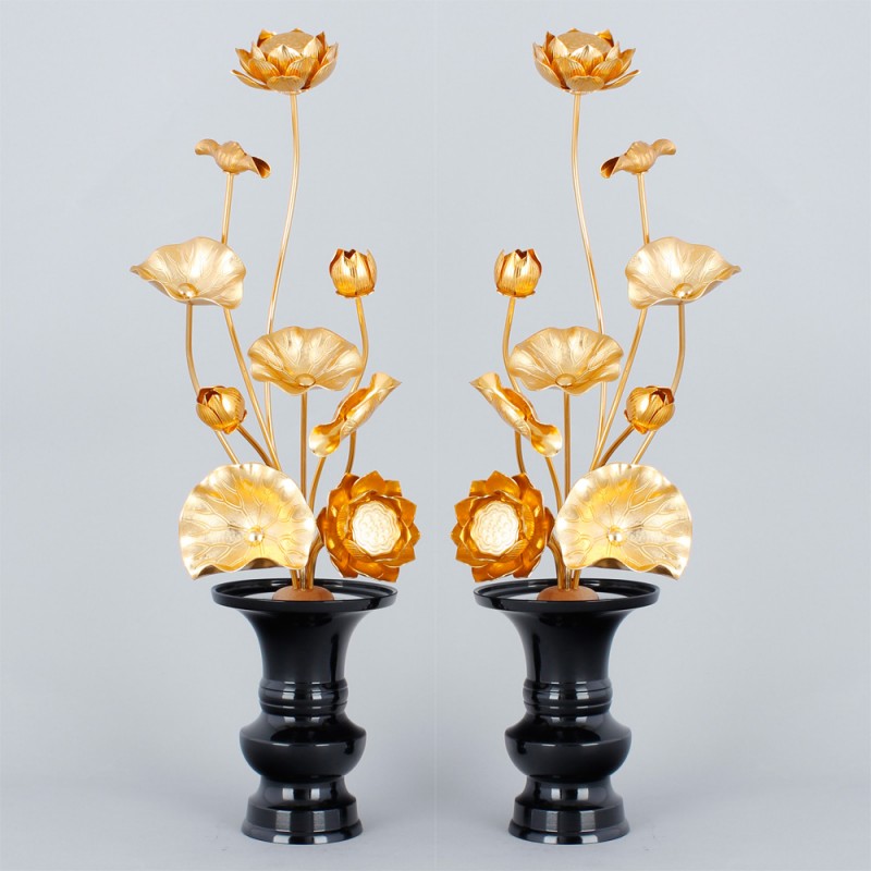 アルミ常花8寸9本立(一対)[7-49-01]