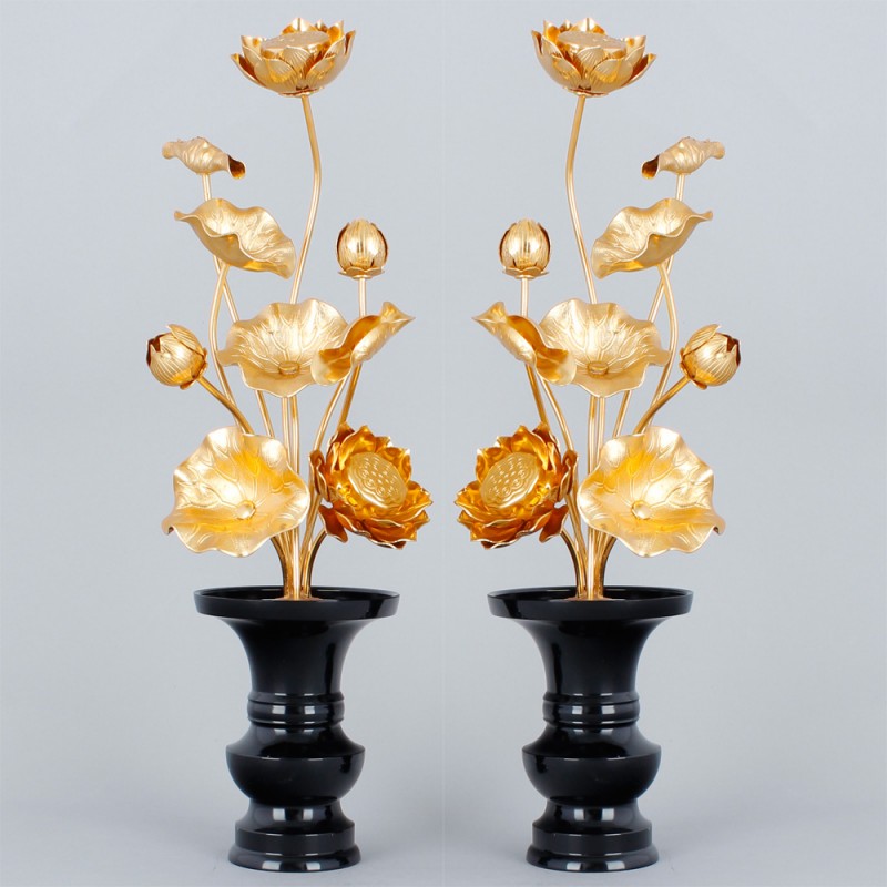 アルミ常花7寸9本立(一対)[7-49-01]