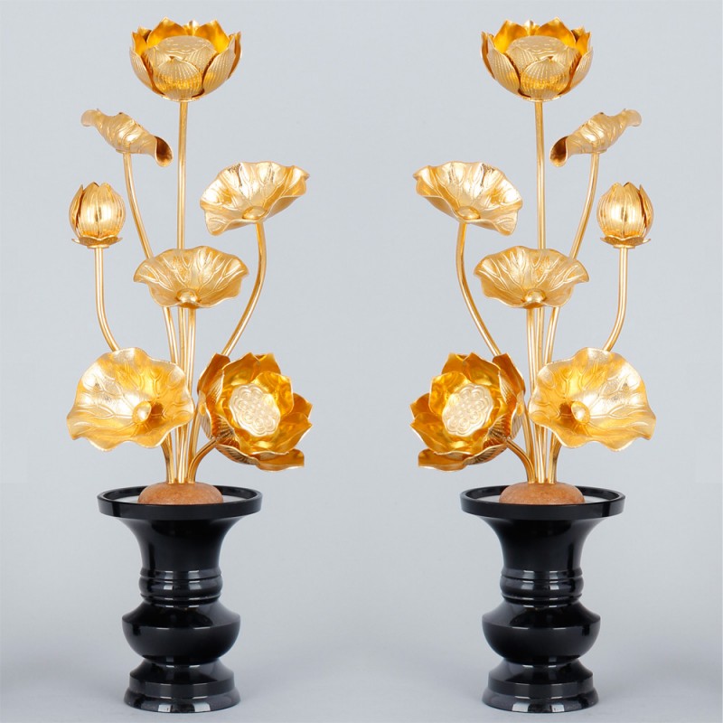 アルミ常花5寸7本立(一対)[7-49-01]