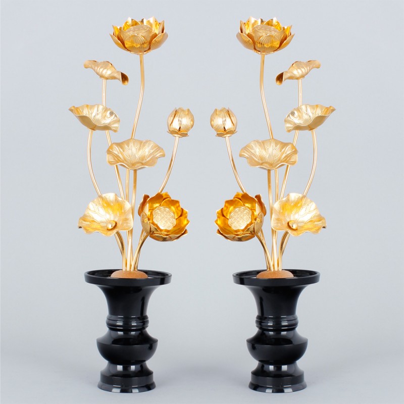 アルミ常花6寸7本立(一対)[7-49-01]