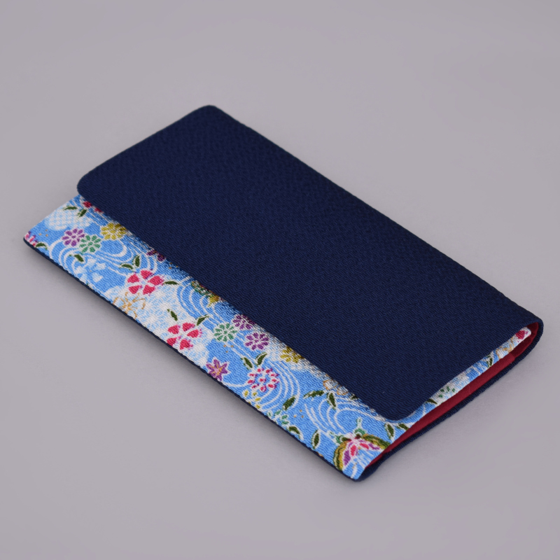 念珠入　都忘れ　二折　紺[7-57-23]