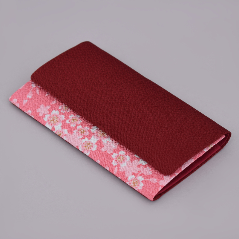 念珠入　都忘れ　二折　エンジ[7-57-23]