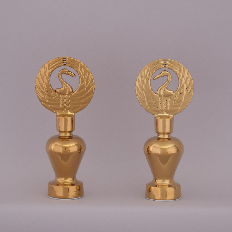 陶器鶴丸徳利 2.3寸[7-55-02]