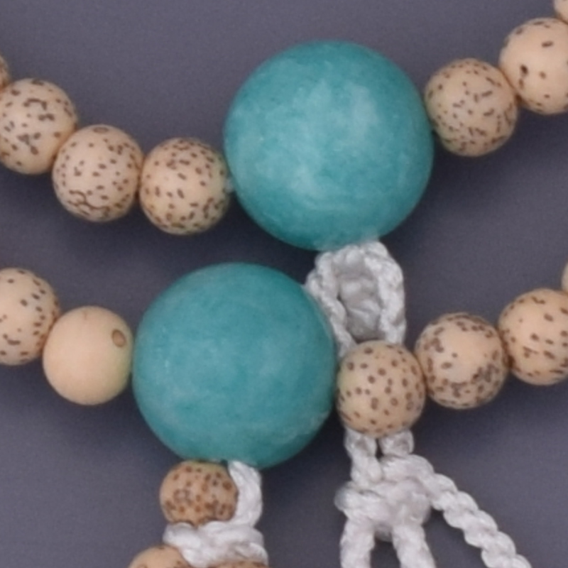 星月菩提珠アマゾナイト仕立(せいげつぼだいじゅ)　正絹房