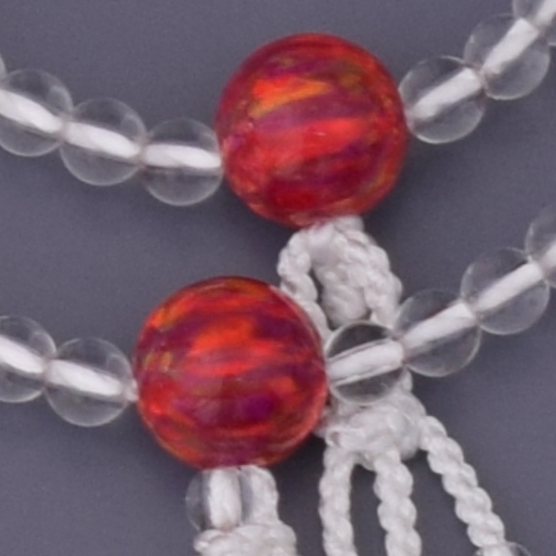 水晶京都オパール仕立　<カラクレナイ> 正絹房