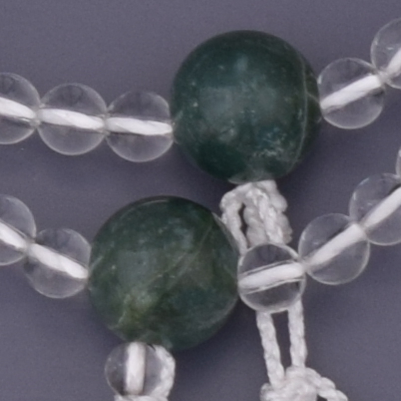 天然水晶青苔瑪瑙仕立(てんねんすいしょうあおこけめのう) 正絹房