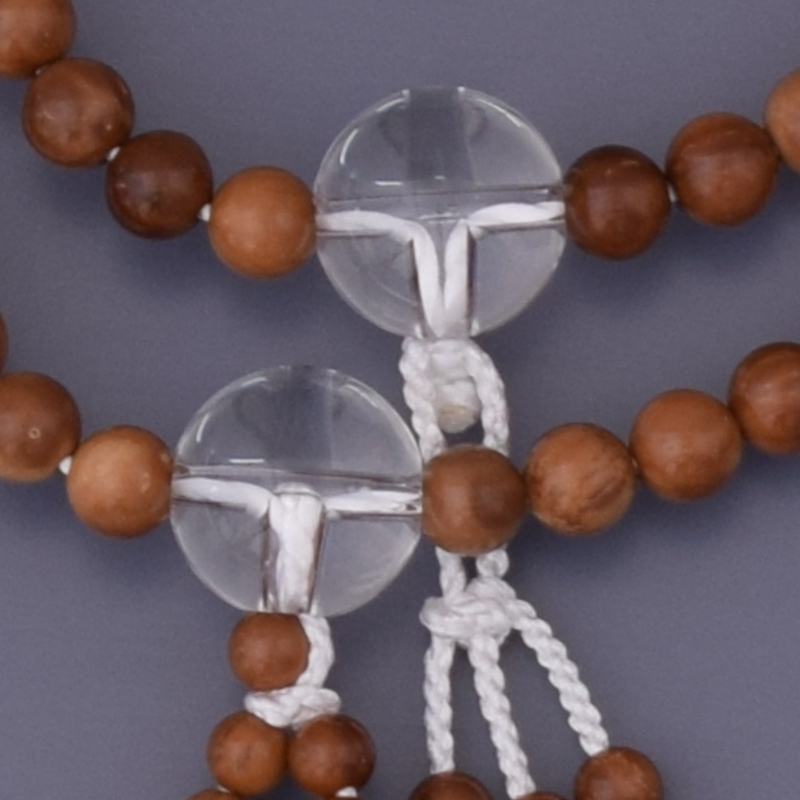 南米菩提珠水晶仕立(なんべいぼだいじゅすいしょう)　正絹房 尺3