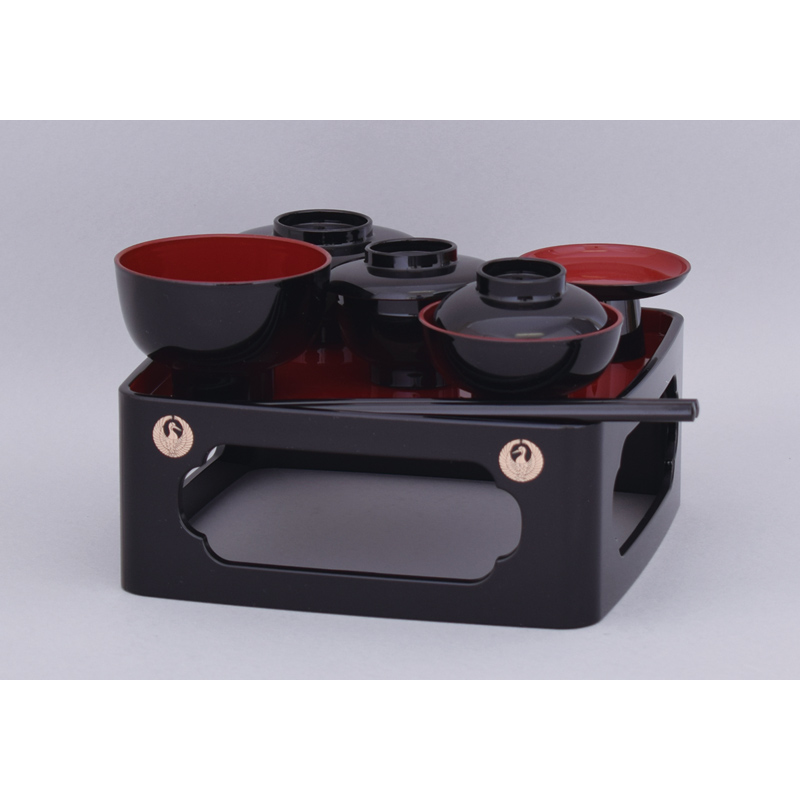 プラスチック　御霊具膳<鶴丸紋入)[7-54-38]