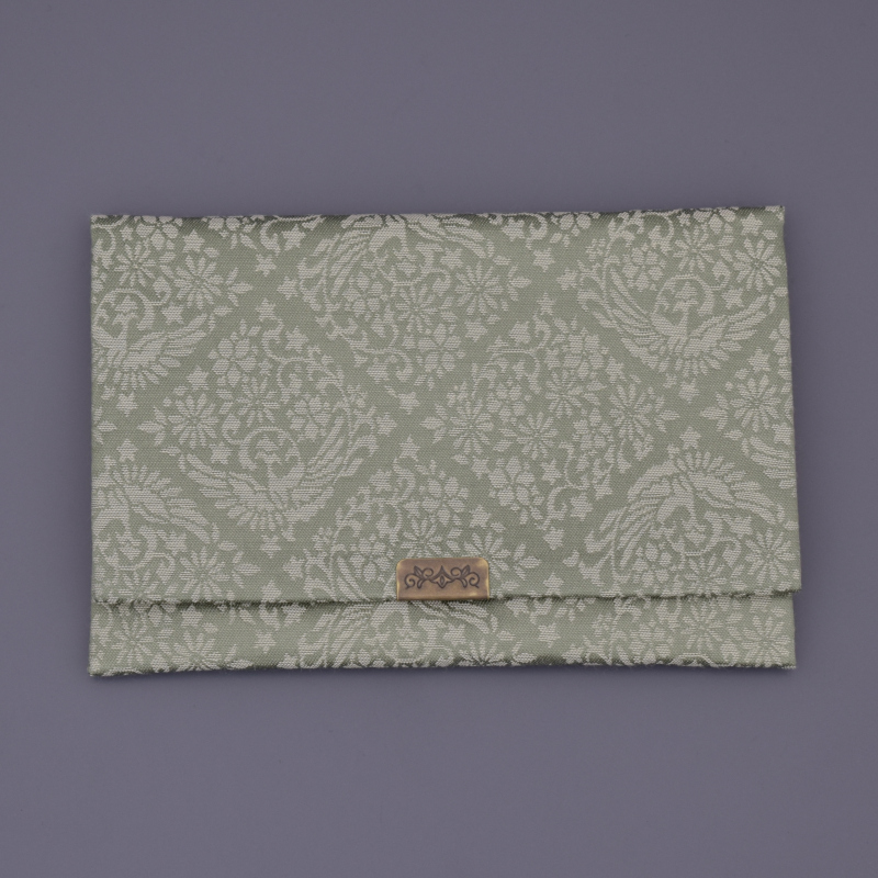 念珠入　古渡緞子(5)　菱鳳凰・柳