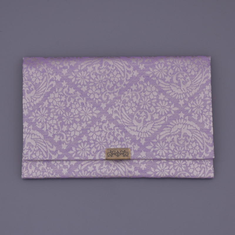 念珠入　古渡緞子(11)　菱鳳凰・藤