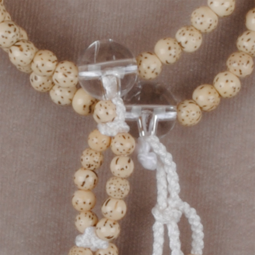 星月菩提珠水晶仕立(せいげつぼだいじゅすいしょうしたて) 正絹房[7-64-01]