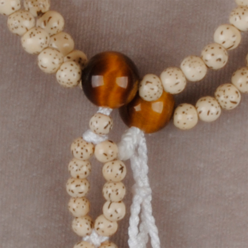 星月菩提珠虎目石仕立(せいげつぼだいじゅとらめいししたて) 正絹房[7-64-04]