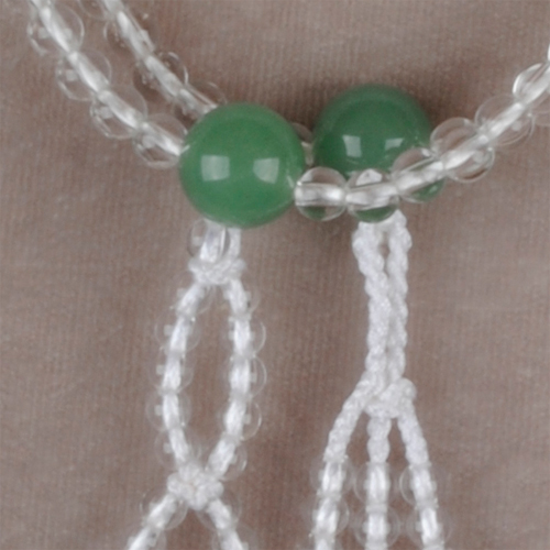 天然水晶印度翡翠仕立(てんねんすいしょういんどひすいしたて) 正絹房[7-65-03]