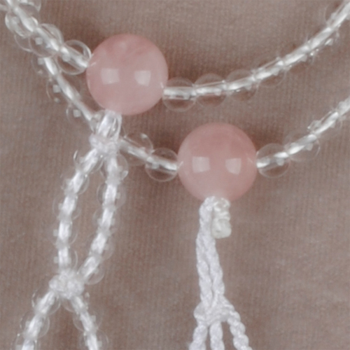 天然水晶紅水晶仕立(てんねんすいしょうべにすいしょうしたて) 正絹房[7-65-05]