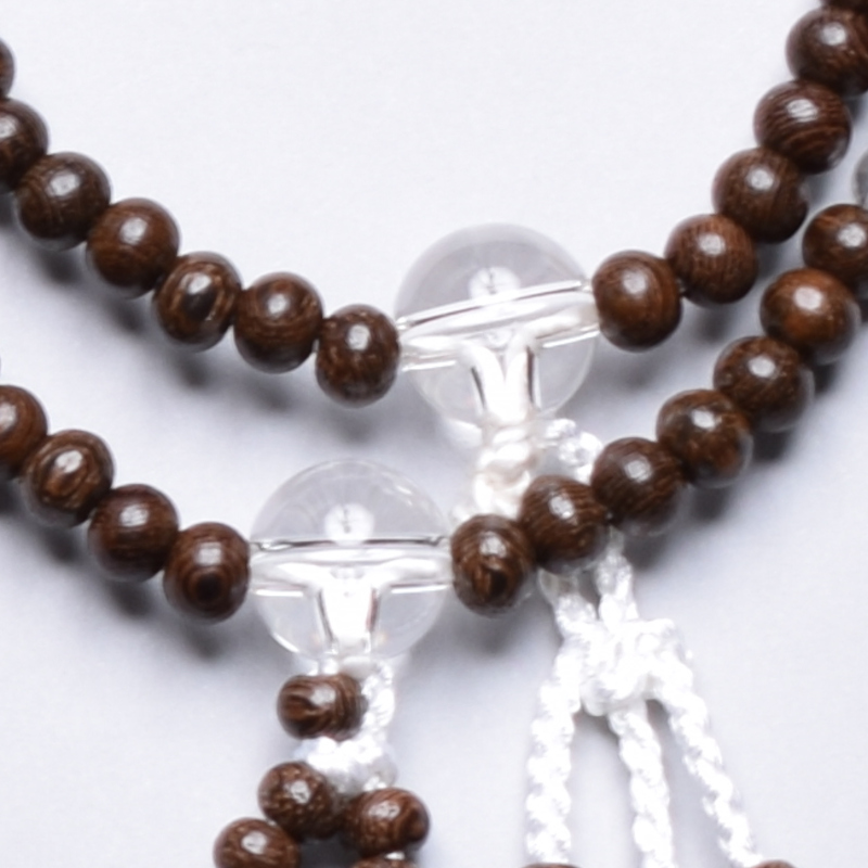 鉄刀木水晶仕立(たがやすいしょう)　正絹房[7-63-22]