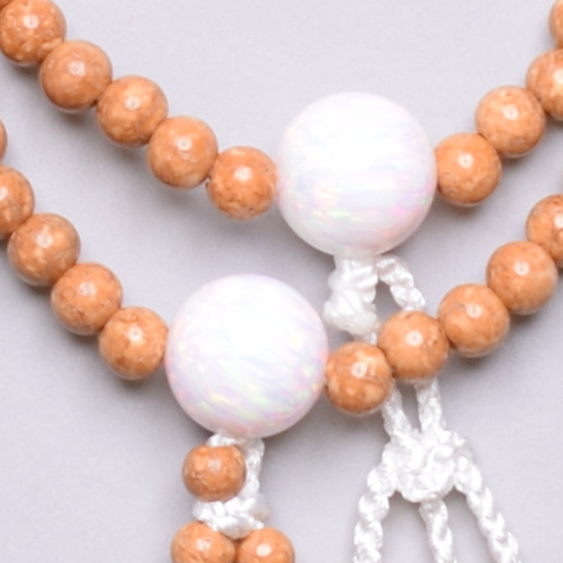 天竺菩提珠京都オパール仕立(てんじくぼだいじゅ)　<ゴフン>　正絹房[7-64-23]