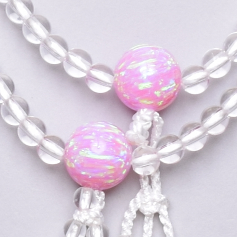 水晶京都オパール仕立　<ニジイロ> 正絹房[7-65-09]