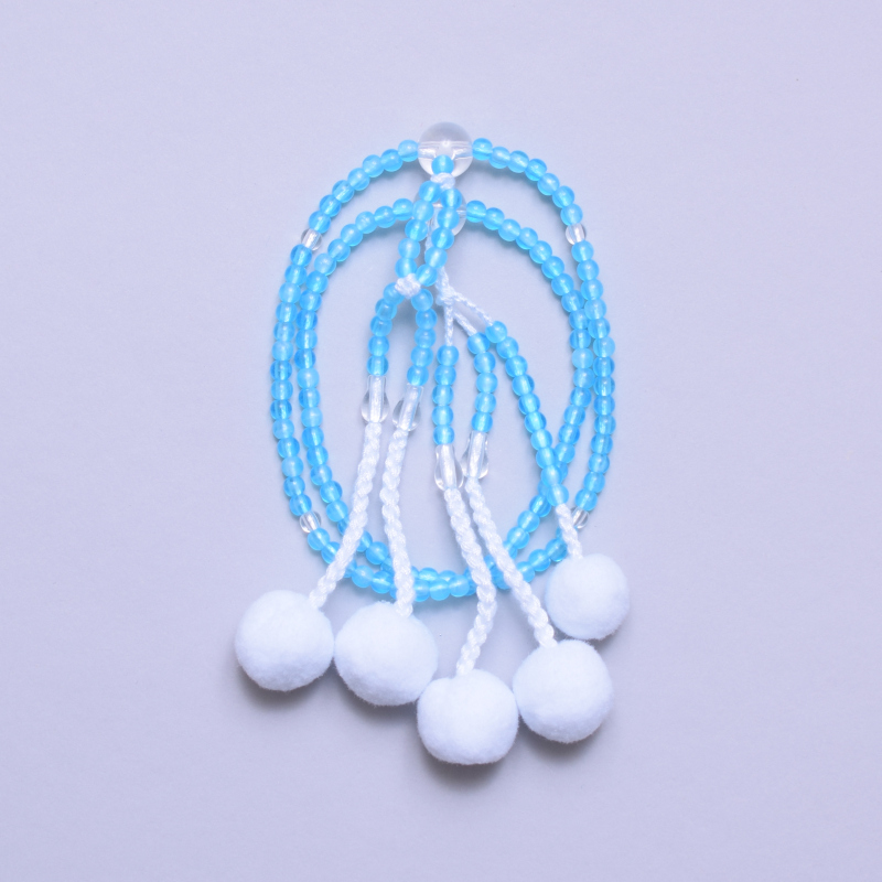 プラスチック子供用念珠　マーブルブルー　※ネット限定特価