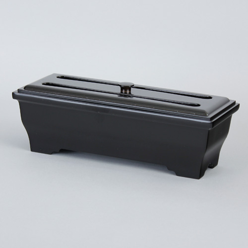 アルミ角香炉　黒[7-48-05]