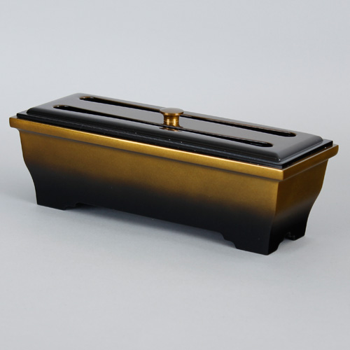 アルミ角香炉　ボカシ[7-48-05]