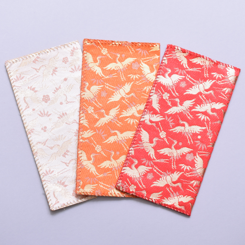 経本カバー　アコーディオン大　鶴　(蛇腹タイプ)