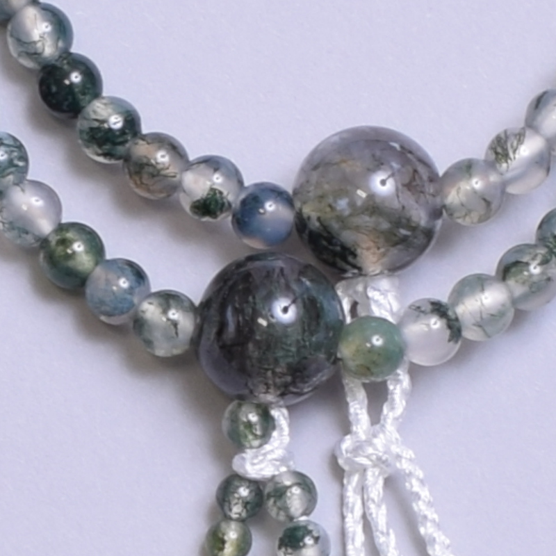 青苔瑪瑙(あおこけめのう) 正絹房[7-26-23]