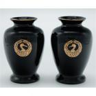 セト夏目花立4.5寸(鶴丸紋入)1対[7-46-09]