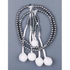 プラスチック念珠(8寸/1尺)　ブラックパール　ウール房