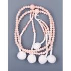 プラスチック念珠8寸 ピンク珊瑚