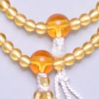 ガラス念珠　<黄水晶>　正絹房